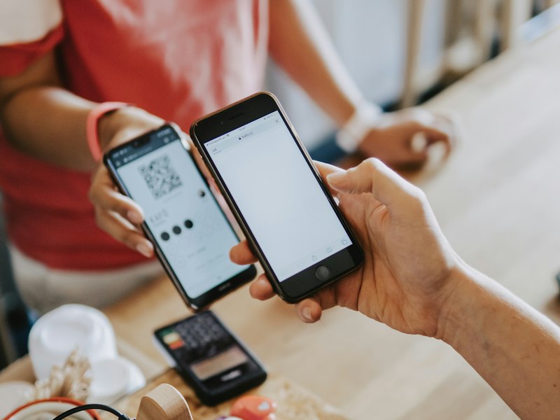 Two phones showing an app